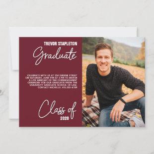 Online Graduation Party Red Invitation
