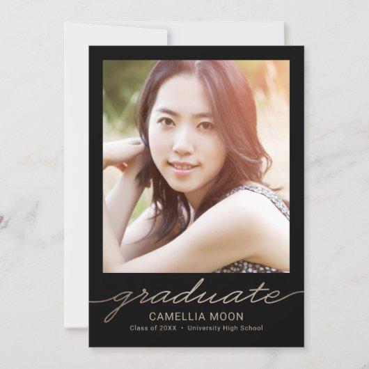 Opulent Type Editable Color Graduation Invitation