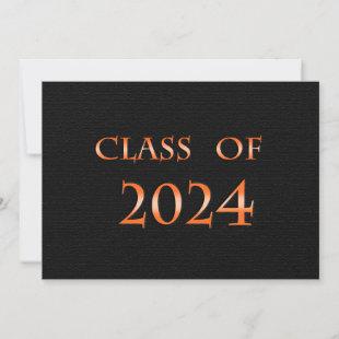 Orange and Black Class of 2024 Card