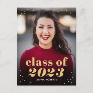 Outstanding Class Editable Color Graduation Postcard