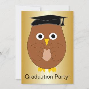 Owl Design Graduation Party Invitation