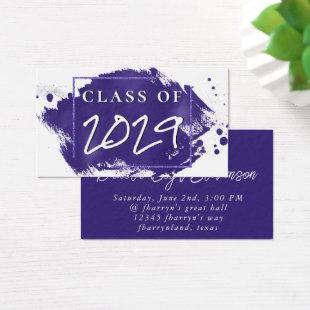 Painted Grad | Violet Graduation Announcement