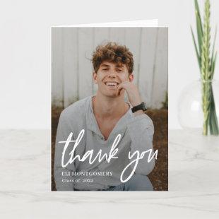 Painted Word Editable Color Photo Thank You Card