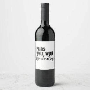 Pairs well with Graduating, Graduation Gift Wine Label