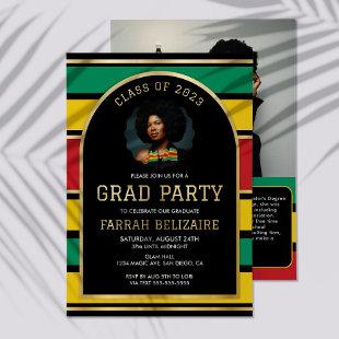 Pan African Graduation Party Foil Invitation