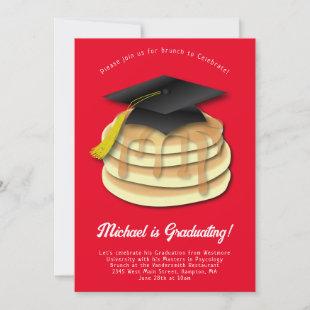 Pancake Brunch Graduation Party Invitation