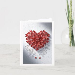 Paper Heart of Beauty Thank You Card