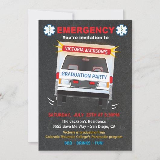 Paramedic or EMT Graduation Party Invitation
