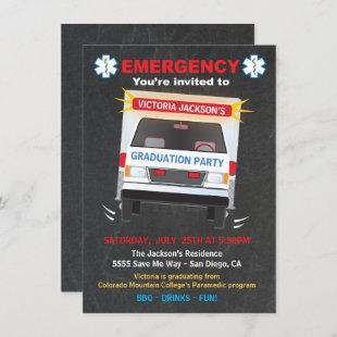 Paramedic or EMT Graduation Party Invitation