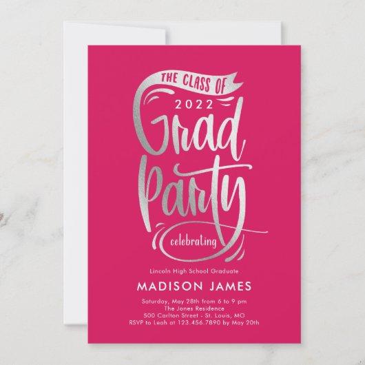 Party Banner Graduation Party Invitation