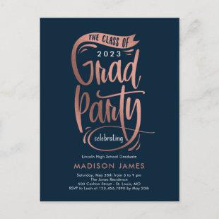 Party Banner Graduation Party Invitation Postcard