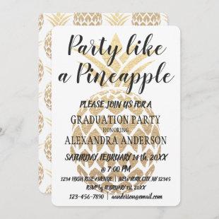 Party Like a Pineapple 2019 Graduation Party Invitation
