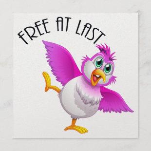 Party Time Bird - Free At Last Invitation