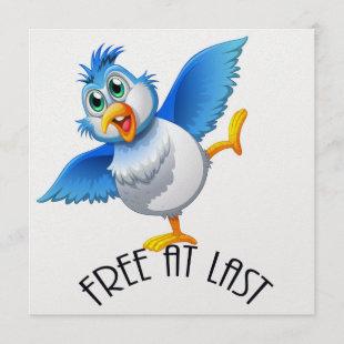 Party Time Bird - Free At Last Invitation