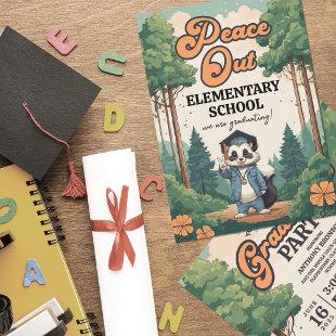 'Peace Out Elementary School' Graduation Party Invitation