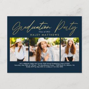 Penned Party Graduation Party Invitation Postcard