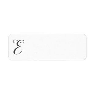 Personalize Monogram E With Your Name Label