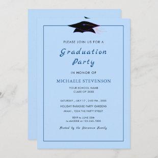 Personalized Blue Sky Graduation Party Invitation