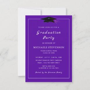 Personalized Colors and Font Graduation Invitation