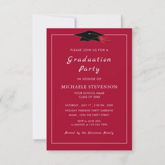 Personalized Custom Colors Graduation Invitation