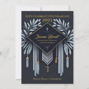 Personalized Elegant Graduation Party Celebration Invitation
