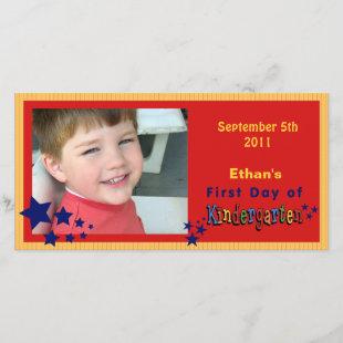 Personalized First Day of Kindergarten Custom Announcement