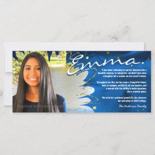 Personalized Graduation Cards | Blue & Gold