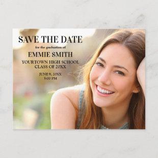 Personalized Graduation Photo Save the Date Postcard