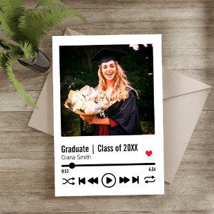 Personalized Graduation Photo Song Playlist Holiday Card