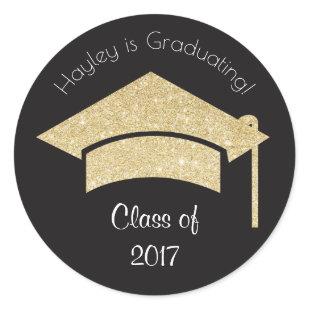 Personalized Graduation Stickers with Gold