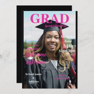 Personalized Magazine Style Graduation Invitation
