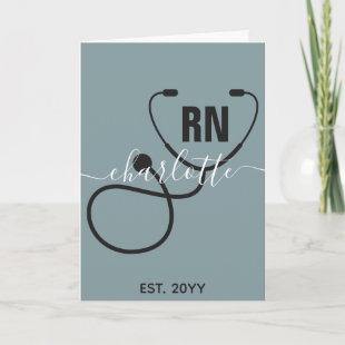 Personalized RN Registered Nurse Graduation Card