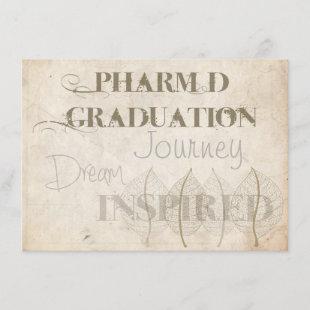 Pharmacist Graduation Invitations Botanical