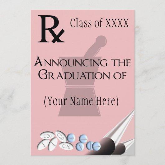Pharmacist Graduation Invitations Rx Pad Design 5