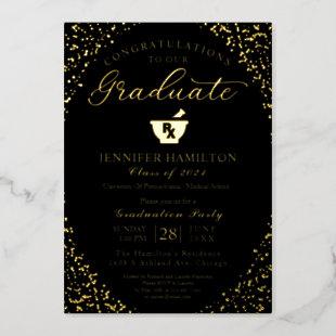 Pharmacy School Graduation Party Foil Invitation