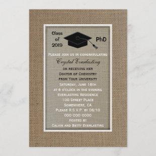 PhD Doctoral Graduation Announcement Invitation