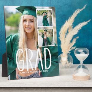 photo collage graduation Plaque with Easel