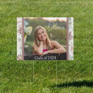 Photo Floral Inspirivity Graduation yard sign