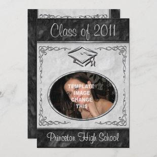 Photo Frame Custom Date Graduation Invitations