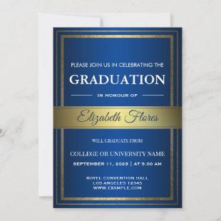 Photo From Parents Royal Blue and Gold Graduation Announcement