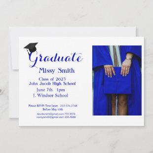 Photo Graduation, Class of 2023 Blue Invitation