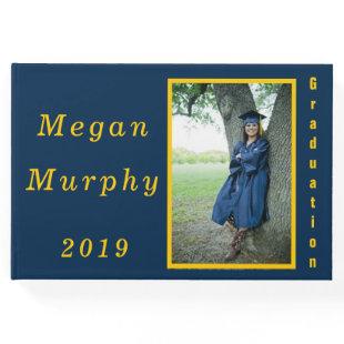 Photo Graduation Guest Book - School Colors