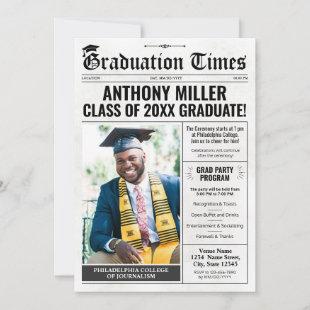 Photo Graduation Invitation Announcement Newspaper