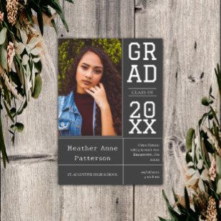 Photo Graduation Open House | Gray Invitation