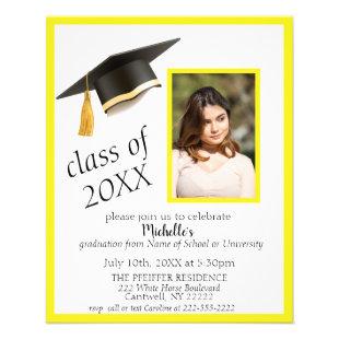 Photo Graduation Party Invitation in Yellow Budget Flyer