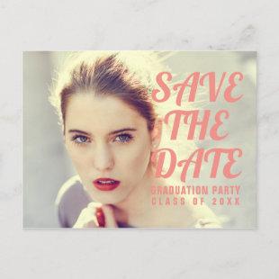 Photo Graduation Party Invitation. Save The Date. Postcard