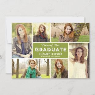 Photo Showcase EDITABLE COLOR Graduation Card