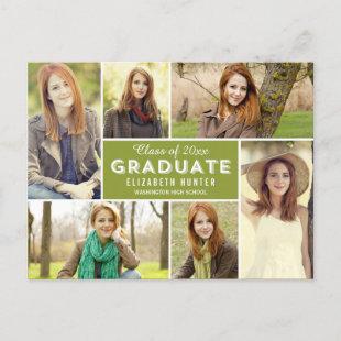 Photo Showcase EDITABLE COLOR Graduation Postcard