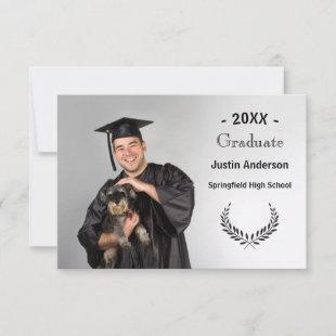 Photo with Branches - 3x5 Graduation Announcement