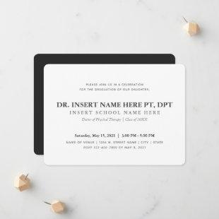 Physical Therapy DPT Graduation Party Invitation